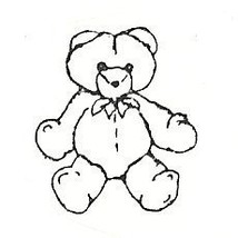 Cute Teddy Bear  Rubber Stamp  made in america free shipping  - £7.98 GBP
