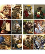 Paint By Numbers Kit Owl Animal DIY Oil Painting On Canvas for Adults Be... - £14.97 GBP