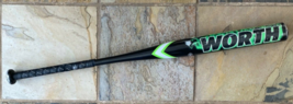Worth SBAMPV AMP Softball Baseball Bat-34" 26oz-Hyperlite 7046-Black Green - $18.00