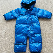 $100 Columbia Infants Bright Indigo Button Rock Bunting 6-12 month, New w/Tags - £35.97 GBP