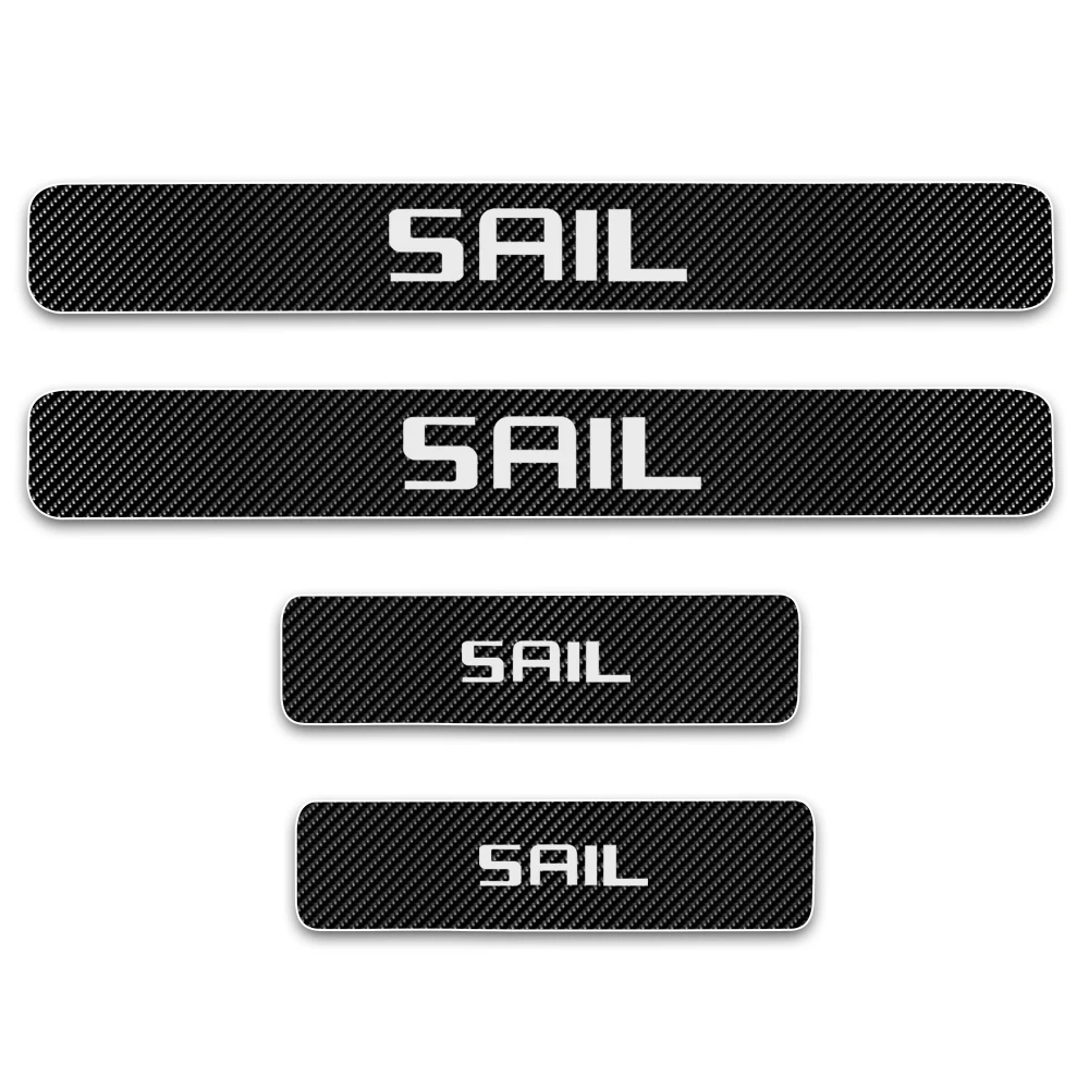 Car Door Sill Scuff Plate For SAIL Reflective 4D   Sticker Welcome Pedal Thresho - £54.33 GBP