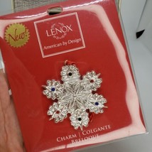 Lenox Christmas Jeweled Snowflake Silver Tone Christmas Ornament NEW - £9.35 GBP