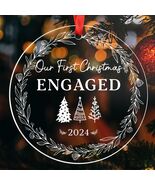 Our First Christmas Mr &amp; Mrs 2024 Crystal Glass Ornament Wedding Gift - $66.02 MXN