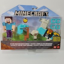 Minecraft Deluxe Set Steve And Armoured Horse Gold Apple Figure Diamond Armor - £16.59 GBP