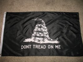 Flag Black Tea Party Dont Tread On Me 3X5 House Banner Outdoor Grommets - £3.90 GBP