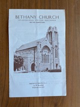 Bethany Church Brochure Evangelical Brethren Red Lion Pennsylvania June ... - £7.64 GBP