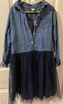 Osh Kosh Blue Dress with Netting - Size 12-12A - £5.93 GBP
