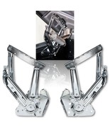 RH &amp; LH Chrome Steel Hood Hinges Set for 1967-68-69-70-71-72 Chevrolet G... - $411.53 CAD