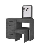 FM FURNITURE Merlot Makeup Dressing Table, Stool, Four Drawers - $459.74 CAD
