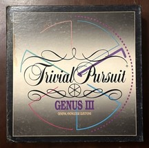 VINTAGE 1994 TRIVIAL PURSUIT GENUS III 3 BOARD GAME GENERAL KNOWLEDGE QU... - $13.03