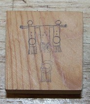Indian Native american looking Wall hanging Rubber Stamp - £10.89 GBP