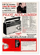 Print Ad Pilot Acclaimed Midland 500 Radio Vintage 1965 Advertisement - $12.30