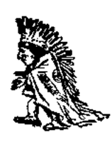 Indian chief side view native american  rubber stamp headdress blanket U... - $12.50