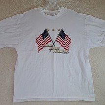 Vintage Mens God Bless America Fruit Of The Loom Tshirt SZ XL Great Nort... - £10.67 GBP