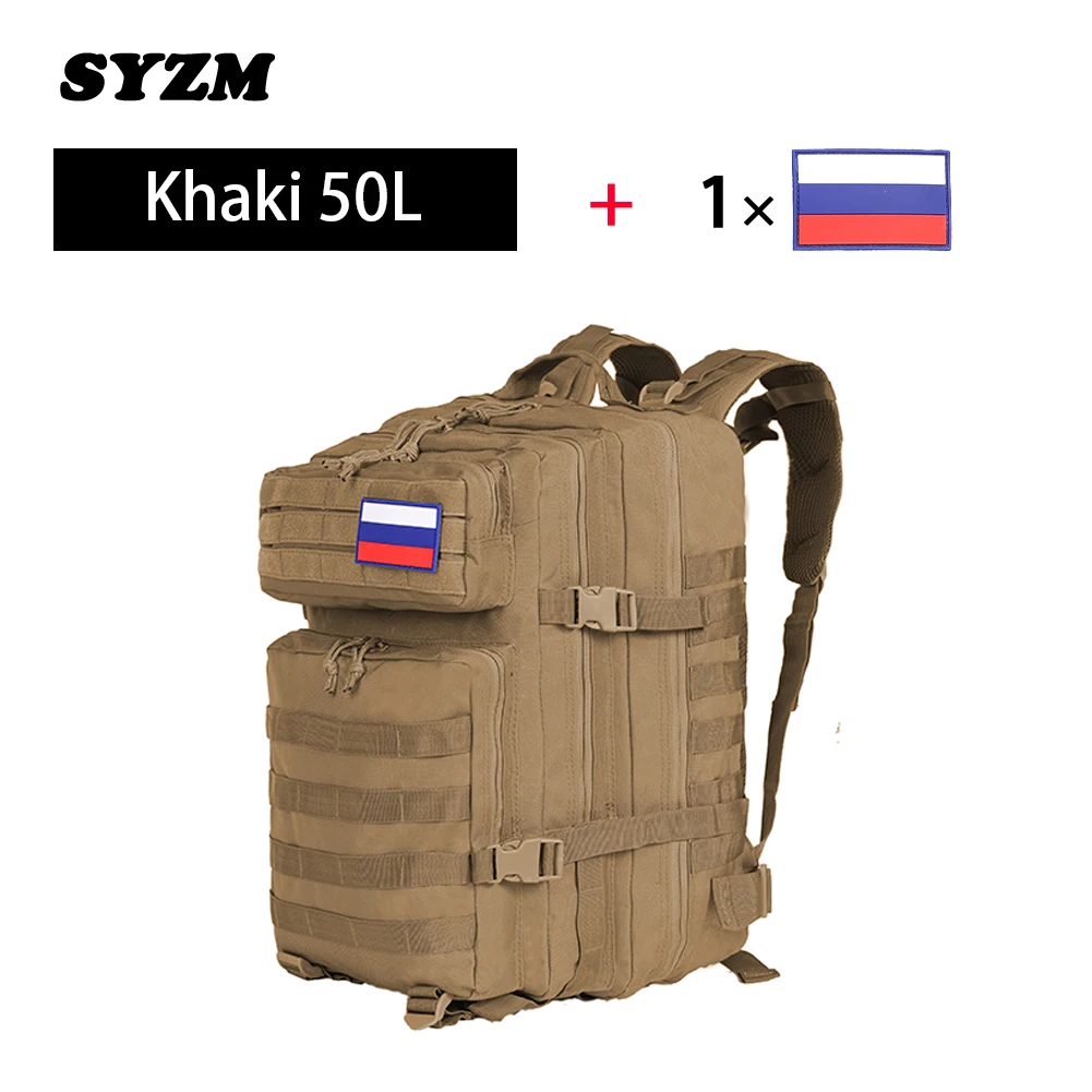 SYZM 30L/50L Waterproof Nylon Backpack  Military Rucksacks Tactical Backpack Out - £95.31 GBP