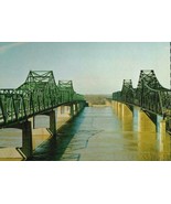 Mississippi River Bridges Vicksburg Showing Old US 80 &amp; I-20 Bridge POST... - £11.01 GBP