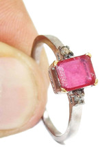 Victorian 0.20ct Rose Cut Diamond Ruby Bridal Craftsmanship Ring - £238.30 GBP
