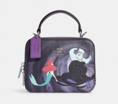 Coach X Disney Box Crossbody With Ursula Motif Ariel Mermaid ~NWT~ CC375 - £193.88 GBP