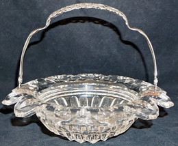ABP American Brilliant Period Cut Glass Brides Basket with Silver Mount Handle - £238.07 GBP