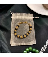 European Style Charm Bracelet with Black and Gold Beads - $11.87