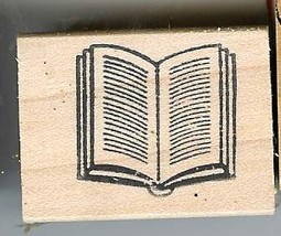 Open Book  Rubber Stamp for those who are ?? made in America - $13.63
