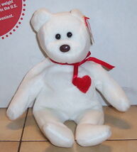 Ty VALENTINO the Valentine BEAR Beanie Baby plush toy - $9.85