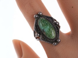 c1940&#39;s-50&#39;s Native American sterling/turquoise ring l - $143.55