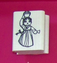 Oriental Asian Girl carrying jug on head Rubber Stamp made in america free ship - £10.87 GBP