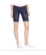 Paige Womens 25 Jax Cark Wash Knee Shorts in Lavena Raw Hems - $29.69