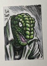 The Lizard Spidey Original Sketch Card Drawing By Frank Forte Marvel Comics RARE - £18.63 GBP
