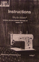 Singer 348 manual Style-Mate sewing machine instruction - $12.99