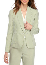 New Kasper Career Green White Striped Jacket Blazer Size 14 Size 16 $119 - £57.24 GBP