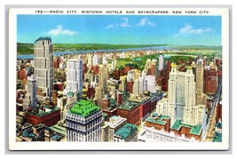 Midtown Manhattan Skyline Radio Città New York Città Ny Nyc Unp Wb Cartolina I21 - £4.42 GBP