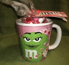 Green M&amp;M&#39;s Valentine&#39;s Day cup with candies NEW - $19.35