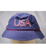 USA Olympic Dark Blue Bucket Hat Cap Roots Official Product Size M 100% ... - £11.25 GBP