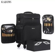 KLQDZMS  Ox Multifunctional Makeup Nail Art Box Cosmetics Trolley Travel Suitcas - £213.10 GBP