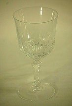 Classic Elegant Clear Crystal Long Stem Wine Glass Unknown Maker 6-1/4&quot; Tall a - £13.44 GBP