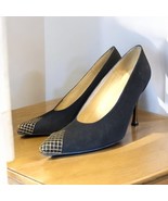 Spanish Leather collection  vintage heels Italy Women’s Size 8 Black Gol... - $32.58