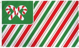 3x5 USA Candy Canes Flag Banner Merry Christmas Seasons Greetings - £20.77 GBP