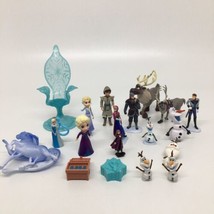 Disney Frozen Figures/Cake Toppers Elsa Anna,Olaf, Sven, Ice Castle Throne Chair - £18.19 GBP