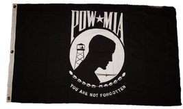 AES 3x5 Embroidered Sewn POW MIA Powmia Cotton Flag 3&#39;x5&#39; 100% Cotton - £55.51 GBP