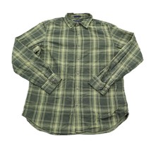Banana Republic Shirt Mens L Green Long Sleeve Spread Collar Plaid Dress... - $18.69