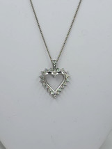 Samuel Aaron Large Open Heart with Diamond Sterling Silver Necklace - $40.95