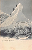 FRANCE~SOUVENIR de CHAMONIX~GRAND HOTEL BEAU RIVAGE les ANGLAIS~1900s PO... - £6.79 GBP