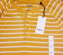 Goodfellow &amp; Co™ Long Sleeve Henley Shirt ~ Size SMALL ~ Zesty Gold ~100% Cotton - £17.73 GBP