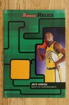 2007-08 NBA Bowman Draft Picks &amp; Stars Jersey Relics Jeff Green BR-JG Rookie RC - £7.81 GBP