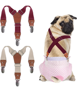 Dog Suspenders 2 Pieces Female Dog Diaper Suspenders for Dogs Diaper Kee... - $14.54