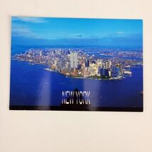 Birds Eye View Manhattan and Harbor Twin Towers Post Card 4x6" - $9.99