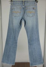 Buffalo MEGA Women&#39;s Stretch Blue Jeans 28 L30 Low Boot Cut Distressed - £7.89 GBP