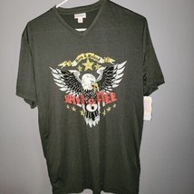 LulaRoe XS  Short Sleeve Shirt Born &amp; Raised, Wild &amp; Free Print NEW w/ tag - £15.79 GBP